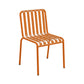 Contemporary Metal Patio Dining Side Chair Slat Back Side Chair Orange 1 Piece Clearhalo 'Dining Chairs' 'Dining Tables & Seating' 'dining_chair' 'furn' 'furn_dining_chair' 'Furniture' 'furniture_dining_chair' 'Kitchen & Dining Furniture' 4854300