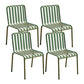 Contemporary Metal Patio Dining Side Chair Slat Back Side Chair Green 4 Piece Set Clearhalo 'Dining Chairs' 'Dining Tables & Seating' 'dining_chair' 'furn' 'furn_dining_chair' 'Furniture' 'furniture_dining_chair' 'Kitchen & Dining Furniture' 4854310