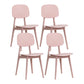 Nordic Style Armless Chair Plastic Open Back Dining Side Chair (Set of 2/4) Pink 4 Piece Set Clearhalo 'Dining Chairs' 'Dining Tables & Seating' 'dining_chair' 'furn' 'furn_dining_chair' 'Furniture' 'furniture_dining_chair' 'Kitchen & Dining Furniture' 4854335