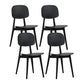 Nordic Style Armless Chair Plastic Open Back Dining Side Chair (Set of 2/4) Black 4 Piece Set Clearhalo 'Dining Chairs' 'Dining Tables & Seating' 'dining_chair' 'furn' 'furn_dining_chair' 'Furniture' 'furniture_dining_chair' 'Kitchen & Dining Furniture' 4854339