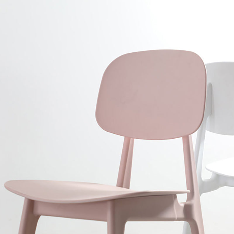 Nordic Style Armless Chair Plastic Open Back Dining Side Chair (Set of 2/4) Clearhalo 'Dining Chairs' 'Dining Tables & Seating' 'dining_chair' 'furn' 'furn_dining_chair' 'Furniture' 'furniture_dining_chair' 'Kitchen & Dining Furniture' 4854340