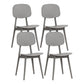 Nordic Style Armless Chair Plastic Open Back Dining Side Chair (Set of 2/4) Grey 4 Piece Set Clearhalo 'Dining Chairs' 'Dining Tables & Seating' 'dining_chair' 'furn' 'furn_dining_chair' 'Furniture' 'furniture_dining_chair' 'Kitchen & Dining Furniture' 4854346