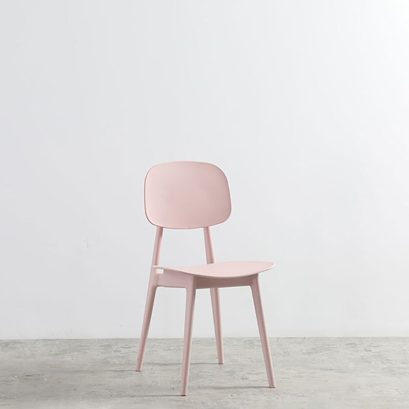 Nordic Style Armless Chair Plastic Open Back Dining Side Chair (Set of 2/4) Clearhalo 'Dining Chairs' 'Dining Tables & Seating' 'dining_chair' 'furn' 'furn_dining_chair' 'Furniture' 'furniture_dining_chair' 'Kitchen & Dining Furniture' 4854347