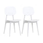 Nordic Style Armless Chair Plastic Open Back Dining Side Chair (Set of 2/4) White 2 Piece Set Clearhalo 'Dining Chairs' 'Dining Tables & Seating' 'dining_chair' 'furn' 'furn_dining_chair' 'Furniture' 'furniture_dining_chair' 'Kitchen & Dining Furniture' 4854349