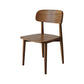 Nordic Style Armless Chair Wood Open Back Dining Side Chair in Walnut for Kitchen Brown 1 Piece Clearhalo 'Dining Chairs' 'Dining Tables & Seating' 'dining_chair' 'furn' 'furn_dining_chair' 'Furniture' 'furniture_dining_chair' 'Kitchen & Dining Furniture' 4854354