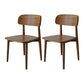 Nordic Style Armless Chair Wood Open Back Dining Side Chair in Walnut for Kitchen Brown 2 Piece Set Clearhalo 'Dining Chairs' 'Dining Tables & Seating' 'dining_chair' 'furn' 'furn_dining_chair' 'Furniture' 'furniture_dining_chair' 'Kitchen & Dining Furniture' 4854355
