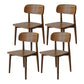 Nordic Style Armless Chair Wood Open Back Dining Side Chair in Walnut for Kitchen Brown 4 Piece Set Clearhalo 'Dining Chairs' 'Dining Tables & Seating' 'dining_chair' 'furn' 'furn_dining_chair' 'Furniture' 'furniture_dining_chair' 'Kitchen & Dining Furniture' 4854357