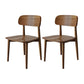 Nordic Style Armless Chair Wood Open Back Dining Side Chair in Walnut for Kitchen Walnut 2 Piece Set Clearhalo 'Dining Chairs' 'Dining Tables & Seating' 'dining_chair' 'furn' 'furn_dining_chair' 'Furniture' 'furniture_dining_chair' 'Kitchen & Dining Furniture' 4854362