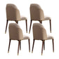 Glam Style Armless Chair Wood Parsons Side Chair for Kitchen 20"x20.8"x34.6" Off-White 4 Piece Set Clearhalo 'Dining Chairs' 'Dining Tables & Seating' 'dining_chair' 'furn' 'furn_dining_chair' 'Furniture' 'furniture_dining_chair' 'Kitchen & Dining Furniture' 4854393