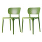 Contemporary Plastic Patio Dining Side Chair Open Back Dining Side Chair Green 2 Piece Set Clearhalo 'Dining Chairs' 'Dining Tables & Seating' 'dining_chair' 'furn' 'furn_dining_chair' 'Furniture' 'furniture_dining_chair' 'Kitchen & Dining Furniture' 4854413