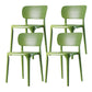 Contemporary Plastic Patio Dining Side Chair Open Back Dining Side Chair Green 4 Piece Set Clearhalo 'Dining Chairs' 'Dining Tables & Seating' 'dining_chair' 'furn' 'furn_dining_chair' 'Furniture' 'furniture_dining_chair' 'Kitchen & Dining Furniture' 4854416
