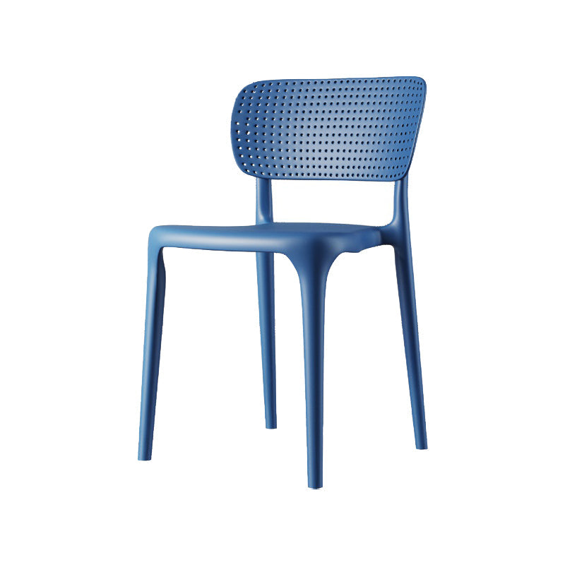 Contemporary Plastic Patio Dining Side Chair Open Back Dining Side Chair Blue 1 Piece Clearhalo 'Dining Chairs' 'Dining Tables & Seating' 'dining_chair' 'furn' 'furn_dining_chair' 'Furniture' 'furniture_dining_chair' 'Kitchen & Dining Furniture' 4854418