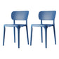 Contemporary Plastic Patio Dining Side Chair Open Back Dining Side Chair Blue 2 Piece Set Clearhalo 'Dining Chairs' 'Dining Tables & Seating' 'dining_chair' 'furn' 'furn_dining_chair' 'Furniture' 'furniture_dining_chair' 'Kitchen & Dining Furniture' 4854419
