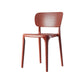 Contemporary Plastic Patio Dining Side Chair Open Back Dining Side Chair Red 1 Piece Clearhalo 'Dining Chairs' 'Dining Tables & Seating' 'dining_chair' 'furn' 'furn_dining_chair' 'Furniture' 'furniture_dining_chair' 'Kitchen & Dining Furniture' 4854428