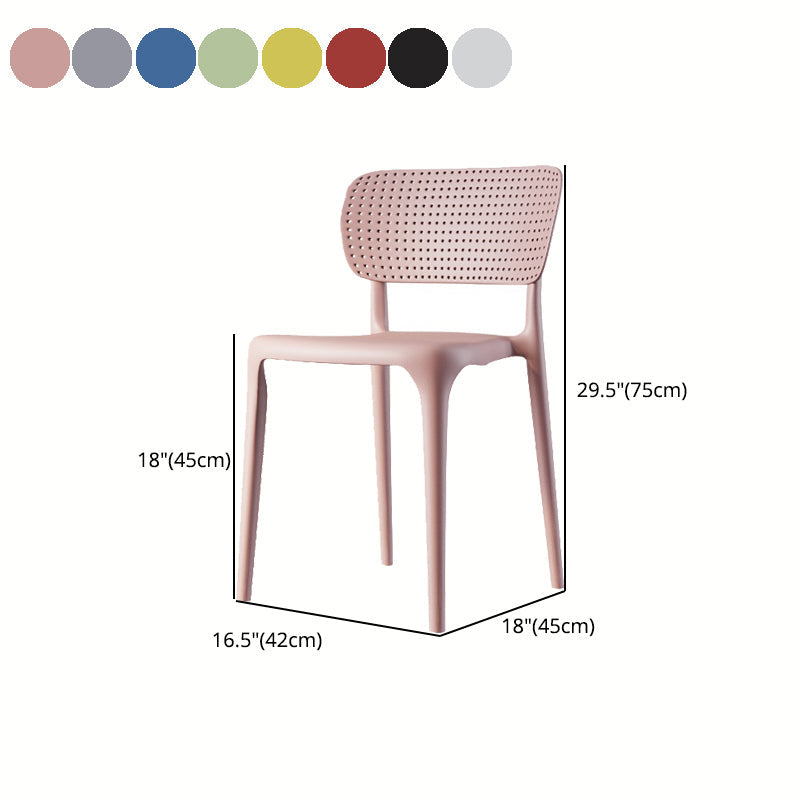 Contemporary Plastic Patio Dining Side Chair Open Back Dining Side Chair Clearhalo 'Dining Chairs' 'Dining Tables & Seating' 'dining_chair' 'furn' 'furn_dining_chair' 'Furniture' 'furniture_dining_chair' 'Kitchen & Dining Furniture' 4854434