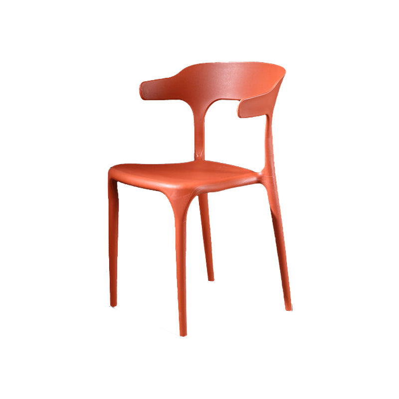 Nordic Style Side Chair Plastic Open Back Dining Side Chair for Patio Dining Clearhalo 'Dining Chairs' 'Dining Tables & Seating' 'dining_chair' 'furn' 'furn_dining_chair' 'Furniture' 'furniture_dining_chair' 'Kitchen & Dining Furniture' 4854444