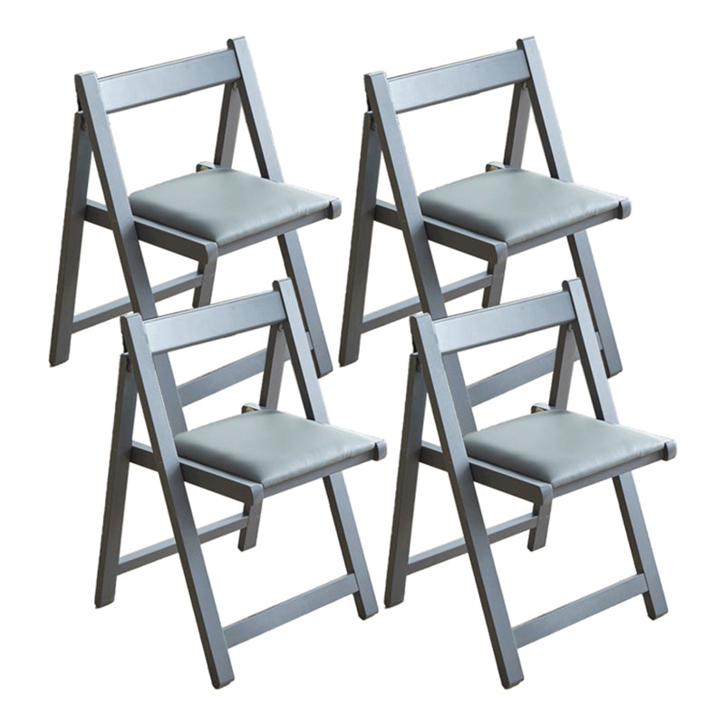 Nordic Style Wood Chair Open Back Dining Side Chair for Dining Room in Gray Grey 4 Piece Set Clearhalo 'Dining Chairs' 'Dining Tables & Seating' 'dining_chair' 'furn' 'furn_dining_chair' 'Furniture' 'furniture_dining_chair' 'Kitchen & Dining Furniture' 4854455