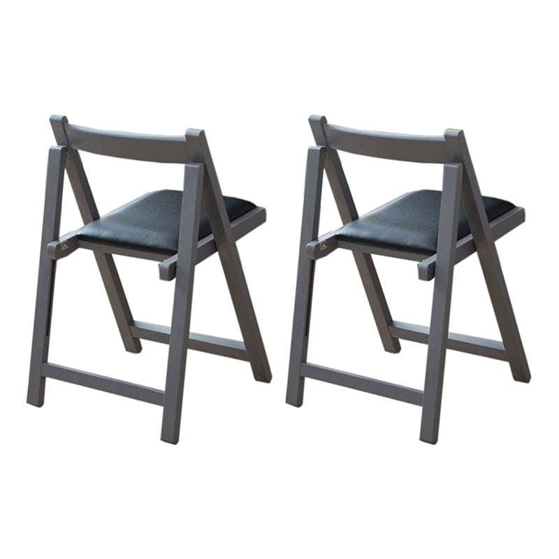 Nordic Style Wood Chair Open Back Dining Side Chair for Dining Room in Gray Black 2 Piece Set Clearhalo 'Dining Chairs' 'Dining Tables & Seating' 'dining_chair' 'furn' 'furn_dining_chair' 'Furniture' 'furniture_dining_chair' 'Kitchen & Dining Furniture' 4854459