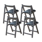 Nordic Style Wood Chair Open Back Dining Side Chair for Dining Room in Gray Black 4 Piece Set Clearhalo 'Dining Chairs' 'Dining Tables & Seating' 'dining_chair' 'furn' 'furn_dining_chair' 'Furniture' 'furniture_dining_chair' 'Kitchen & Dining Furniture' 4854461