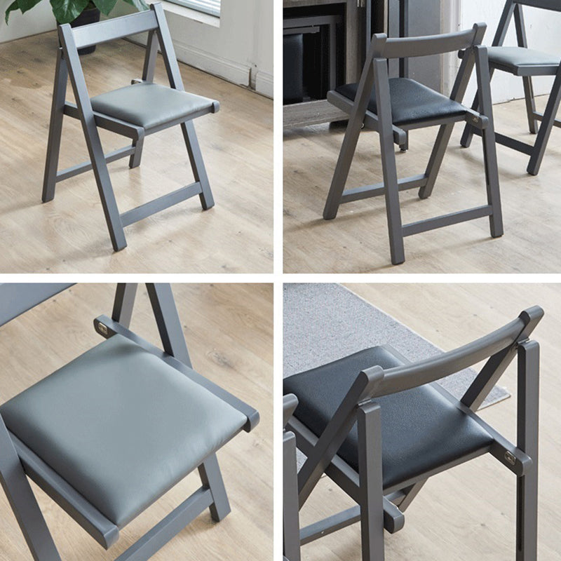 Nordic Style Wood Chair Open Back Dining Side Chair for Dining Room in Gray Clearhalo 'Dining Chairs' 'Dining Tables & Seating' 'dining_chair' 'furn' 'furn_dining_chair' 'Furniture' 'furniture_dining_chair' 'Kitchen & Dining Furniture' 4854462