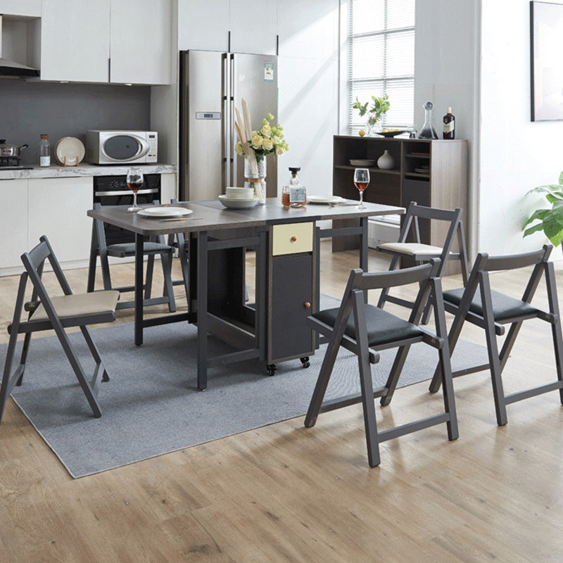 Nordic Style Wood Chair Open Back Dining Side Chair for Dining Room in Gray Clearhalo 'Dining Chairs' 'Dining Tables & Seating' 'dining_chair' 'furn' 'furn_dining_chair' 'Furniture' 'furniture_dining_chair' 'Kitchen & Dining Furniture' 4854465