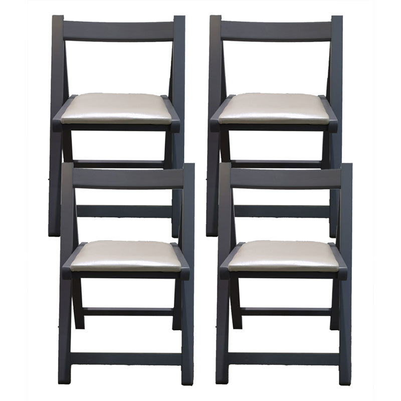 Nordic Style Wood Chair Open Back Dining Side Chair for Dining Room in Gray Champagne 4 Piece Set Clearhalo 'Dining Chairs' 'Dining Tables & Seating' 'dining_chair' 'furn' 'furn_dining_chair' 'Furniture' 'furniture_dining_chair' 'Kitchen & Dining Furniture' 4854466