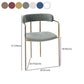 Glam Metal Arm Chair Open Back Dining Side Chair with Upholstered 20"x20.4"x31" Clearhalo 'Dining Chairs' 'Dining Tables & Seating' 'dining_chair' 'furn' 'furn_dining_chair' 'Furniture' 'furniture_dining_chair' 'Kitchen & Dining Furniture' 4854501