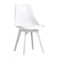Nordic Style Armless Chair Plastic Upholstered Side Chair 16"x16"x32.6" Clearhalo 'Dining Chairs' 'Dining Tables & Seating' 'dining_chair' 'Furniture' 'furniture_dining_chair' 'Kitchen & Dining Furniture' 4854541