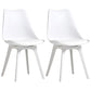 Nordic Style Armless Chair Plastic Upholstered Side Chair 16"x16"x32.6" White Set of 2 Clearhalo 'Dining Chairs' 'Dining Tables & Seating' 'dining_chair' 'Furniture' 'furniture_dining_chair' 'Kitchen & Dining Furniture' 4854543