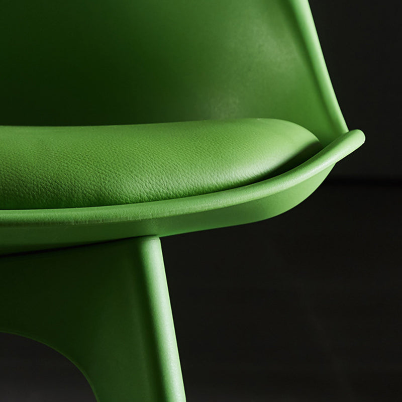 Nordic Style Armless Chair Plastic Upholstered Side Chair 16"x16"x32.6" Clearhalo 'Dining Chairs' 'Dining Tables & Seating' 'dining_chair' 'Furniture' 'furniture_dining_chair' 'Kitchen & Dining Furniture' 4854546