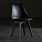 Nordic Style Armless Chair Plastic Upholstered Side Chair 16"x16"x32.6" Black 1 Piece Clearhalo 'Dining Chairs' 'Dining Tables & Seating' 'dining_chair' 'Furniture' 'furniture_dining_chair' 'Kitchen & Dining Furniture' 4854553