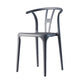 Scandinavian Plastic Dining Room Chair Slat Back Stacking Side Chair Grey 1 Piece Clearhalo 'Dining Chairs' 'Dining Tables & Seating' 'dining_chair' 'furn' 'furn_dining_chair' 'Furniture' 'furniture_dining_chair' 'Kitchen & Dining Furniture' 4854560