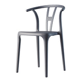 Scandinavian Plastic Dining Room Chair Slat Back Stacking Side Chair Clearhalo 'Dining Chairs' 'Dining Tables & Seating' 'dining_chair' 'furn' 'furn_dining_chair' 'Furniture' 'furniture_dining_chair' 'Kitchen & Dining Furniture' 4854565