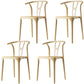 Scandinavian Plastic Dining Room Chair Slat Back Stacking Side Chair Yellow 4 Piece Set Clearhalo 'Dining Chairs' 'Dining Tables & Seating' 'dining_chair' 'furn' 'furn_dining_chair' 'Furniture' 'furniture_dining_chair' 'Kitchen & Dining Furniture' 4854570