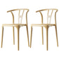 Scandinavian Plastic Dining Room Chair Slat Back Stacking Side Chair Yellow 2 Piece Set Clearhalo 'Dining Chairs' 'Dining Tables & Seating' 'dining_chair' 'furn' 'furn_dining_chair' 'Furniture' 'furniture_dining_chair' 'Kitchen & Dining Furniture' 4854574