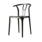 Scandinavian Plastic Dining Room Chair Slat Back Stacking Side Chair Black 1 Piece Clearhalo 'Dining Chairs' 'Dining Tables & Seating' 'dining_chair' 'furn' 'furn_dining_chair' 'Furniture' 'furniture_dining_chair' 'Kitchen & Dining Furniture' 4854583