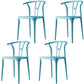 Scandinavian Plastic Dining Room Chair Slat Back Stacking Side Chair Blue 4 Piece Set Clearhalo 'Dining Chairs' 'Dining Tables & Seating' 'dining_chair' 'furn' 'furn_dining_chair' 'Furniture' 'furniture_dining_chair' 'Kitchen & Dining Furniture' 4854588