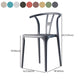 Scandinavian Plastic Dining Room Chair Slat Back Stacking Side Chair Clearhalo 'Dining Chairs' 'Dining Tables & Seating' 'dining_chair' 'furn' 'furn_dining_chair' 'Furniture' 'furniture_dining_chair' 'Kitchen & Dining Furniture' 4854594