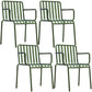 Glam Metal Kitchen and Patio Dining Side Chair Slat Back Arm Chair Green 4 Piece Set Clearhalo 'Dining Chairs' 'Dining Tables & Seating' 'dining_chair' 'furn' 'furn_dining_chair' 'Furniture' 'furniture_dining_chair' 'Kitchen & Dining Furniture' 4854596