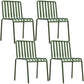 Glam Metal Kitchen and Patio Dining Side Chair Slat Back Arm Chair Light Green 4 Piece Set Clearhalo 'Dining Chairs' 'Dining Tables & Seating' 'dining_chair' 'furn' 'furn_dining_chair' 'Furniture' 'furniture_dining_chair' 'Kitchen & Dining Furniture' 4854602