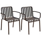 Glam Metal Kitchen and Patio Dining Side Chair Slat Back Arm Chair Black 2 Piece Set Clearhalo 'Dining Chairs' 'Dining Tables & Seating' 'dining_chair' 'furn' 'furn_dining_chair' 'Furniture' 'furniture_dining_chair' 'Kitchen & Dining Furniture' 4854616