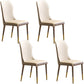 Glam Style Armless Chair Wood Wingback Parsons Chair for Kitchen 16.9"x18.8"x35.8" Off-White 4 Piece Set Black Clearhalo 'Dining Chairs' 'Dining Tables & Seating' 'dining_chair' 'furn' 'furn_dining_chair' 'Furniture' 'furniture_dining_chair' 'Kitchen & Dining Furniture' 4854641