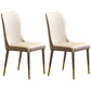 Glam Style Armless Chair Wood Wingback Parsons Chair for Kitchen 16.9"x18.8"x35.8" Off-White 2 Piece Set Black Clearhalo 'Dining Chairs' 'Dining Tables & Seating' 'dining_chair' 'furn' 'furn_dining_chair' 'Furniture' 'furniture_dining_chair' 'Kitchen & Dining Furniture' 4854644