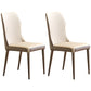 Glam Style Armless Chair Wood Wingback Parsons Chair for Kitchen 16.9"x18.8"x35.8" Off-White 2 Piece Set Brass Gold Clearhalo 'Dining Chairs' 'Dining Tables & Seating' 'dining_chair' 'furn' 'furn_dining_chair' 'Furniture' 'furniture_dining_chair' 'Kitchen & Dining Furniture' 4854650