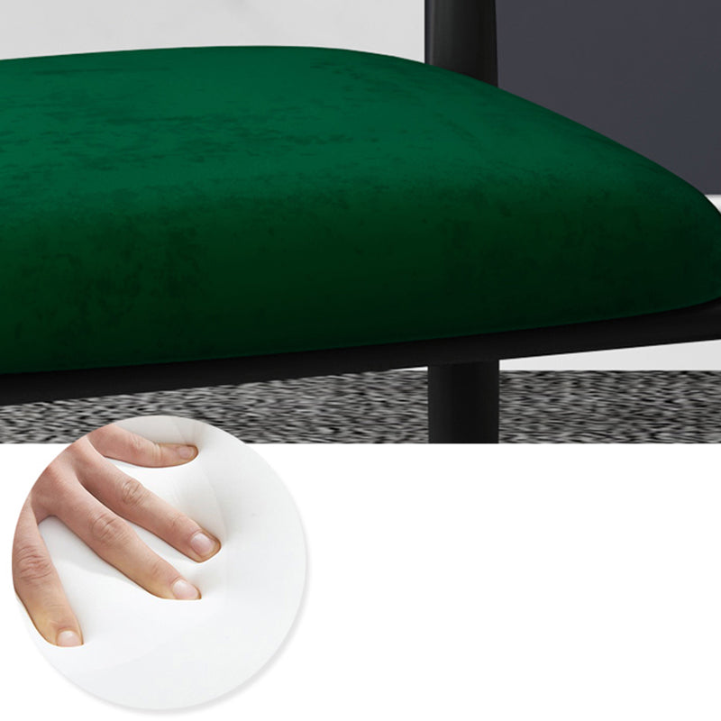 Glam Metal Home Dining Arm Chair Open Back Dining Room Chair in Black Clearhalo 'Dining Chairs' 'Dining Tables & Seating' 'dining_chair' 'furn' 'furn_dining_chair' 'Furniture' 'furniture_dining_chair' 'Kitchen & Dining Furniture' 4854666