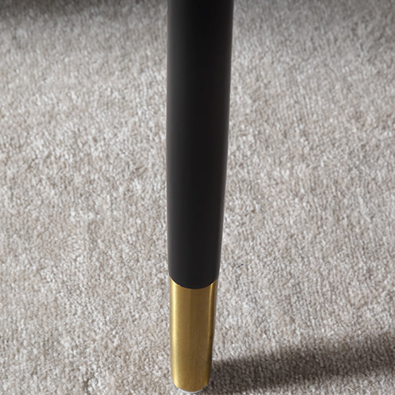 Glam Style Armless Chair Wood PU Leather Parsons Dining Chairs for Kitchen Clearhalo 'Dining Chairs' 'Dining Tables & Seating' 'dining_chair' 'furn' 'furn_dining_chair' 'Furniture' 'furniture_dining_chair' 'Kitchen & Dining Furniture' 4854687