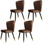Glam Style Armless Chair Wood PU Leather Parsons Dining Chairs for Kitchen Coffee 4 Piece Set Clearhalo 'Dining Chairs' 'Dining Tables & Seating' 'dining_chair' 'furn' 'furn_dining_chair' 'Furniture' 'furniture_dining_chair' 'Kitchen & Dining Furniture' 4854689