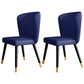 Glam Style Armless Chair Wood PU Leather Parsons Dining Chairs for Kitchen Blue 2 Piece Set Clearhalo 'Dining Chairs' 'Dining Tables & Seating' 'dining_chair' 'furn' 'furn_dining_chair' 'Furniture' 'furniture_dining_chair' 'Kitchen & Dining Furniture' 4854701
