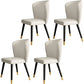 Glam Style Armless Chair Wood PU Leather Parsons Dining Chairs for Kitchen Off-White 4 Piece Set Clearhalo 'Dining Chairs' 'Dining Tables & Seating' 'dining_chair' 'furn' 'furn_dining_chair' 'Furniture' 'furniture_dining_chair' 'Kitchen & Dining Furniture' 4854708