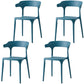 Scandinavian Plastic Home Dining Side Chair Open Back Dining Side Chair Blue 4 Piece Set Clearhalo 'Dining Chairs' 'Dining Tables & Seating' 'dining_chair' 'furn' 'furn_dining_chair' 'Furniture' 'furniture_dining_chair' 'Kitchen & Dining Furniture' 4854718